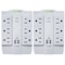 Electriduct Outlet Tap, Surge, Swivel, USB, 2 USB/6 Outlet(s) White, 1 PK PDC-SWIVEL-6P-2U-WT-2PK - alternate 1